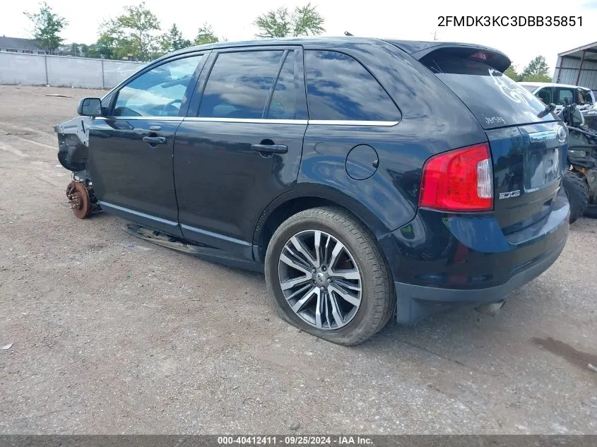 2013 Ford Edge Limited VIN: 2FMDK3KC3DBB35851 Lot: 40412411