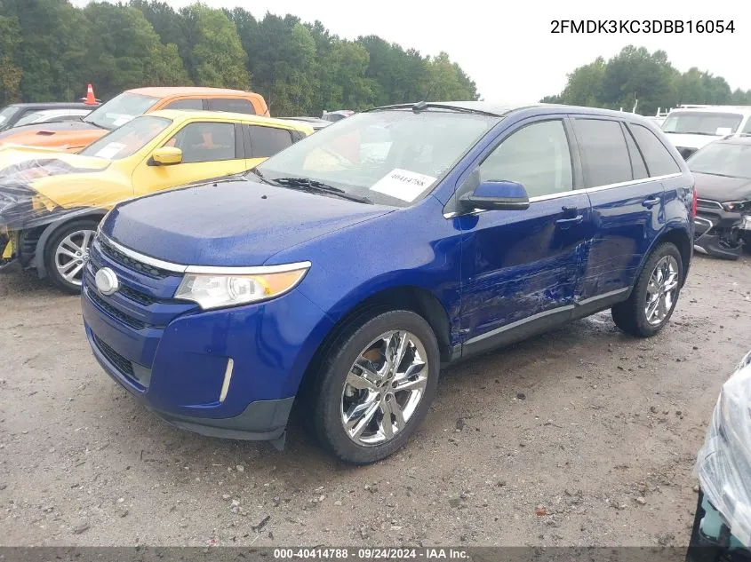 2013 Ford Edge Limited VIN: 2FMDK3KC3DBB16054 Lot: 40414788