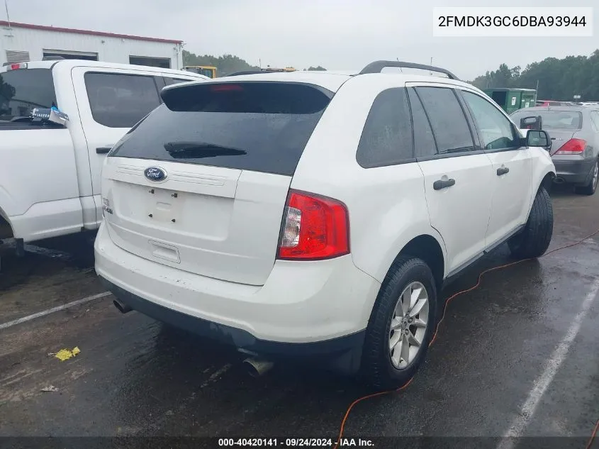 2013 Ford Edge Se VIN: 2FMDK3GC6DBA93944 Lot: 40420141