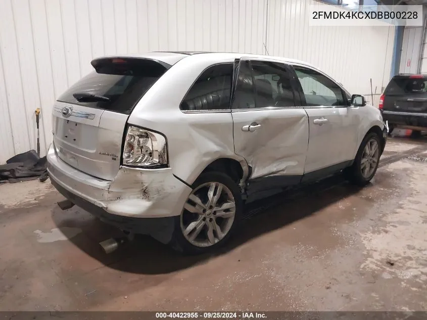 2013 Ford Edge Limited VIN: 2FMDK4KCXDBB00228 Lot: 40422955