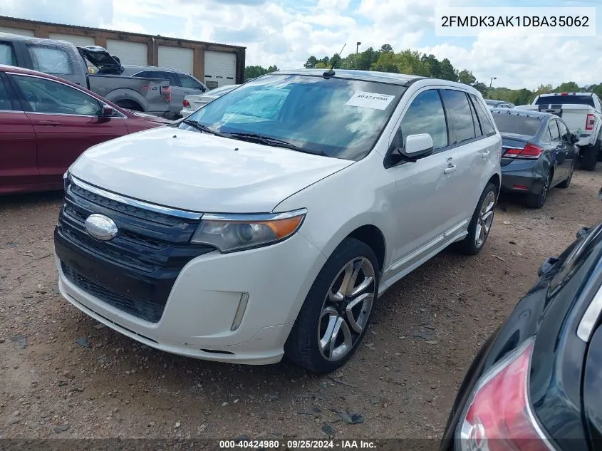 2013 Ford Edge Sport VIN: 2FMDK3AK1DBA35062 Lot: 40424980