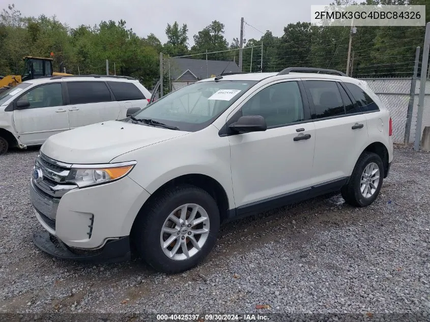 2013 Ford Edge Se VIN: 2FMDK3GC4DBC84326 Lot: 40425397