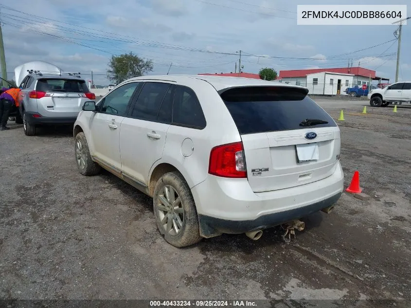 2013 Ford Edge Sel VIN: 2FMDK4JC0DBB86604 Lot: 40433234