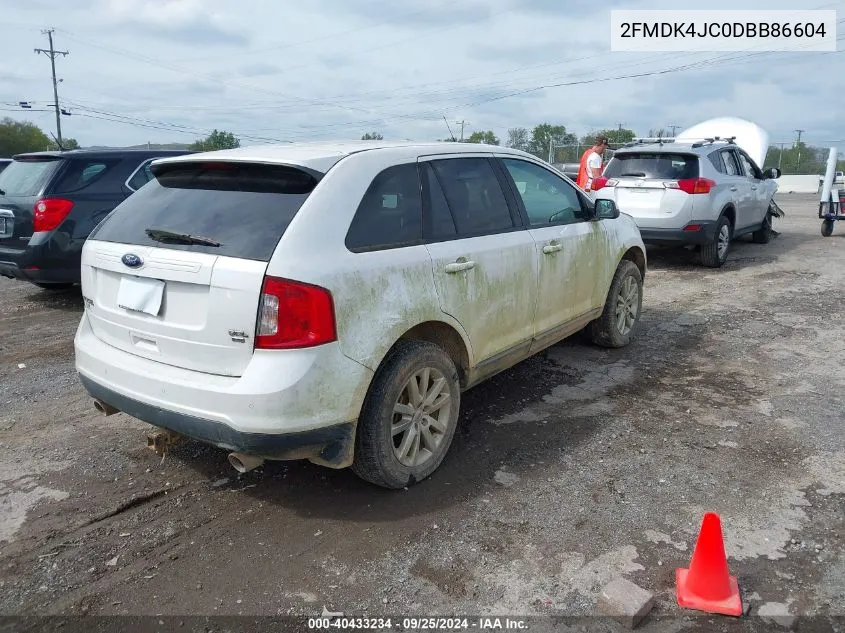 2013 Ford Edge Sel VIN: 2FMDK4JC0DBB86604 Lot: 40433234