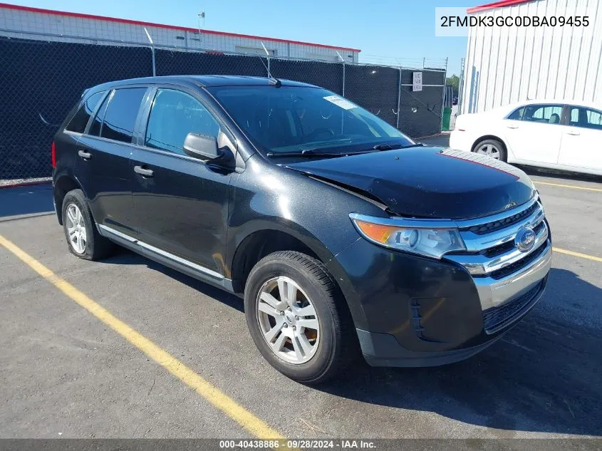 2013 Ford Edge Se VIN: 2FMDK3GC0DBA09455 Lot: 40438886