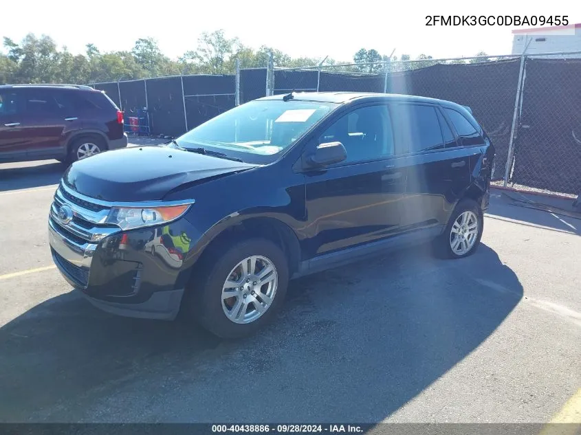 2013 Ford Edge Se VIN: 2FMDK3GC0DBA09455 Lot: 40438886