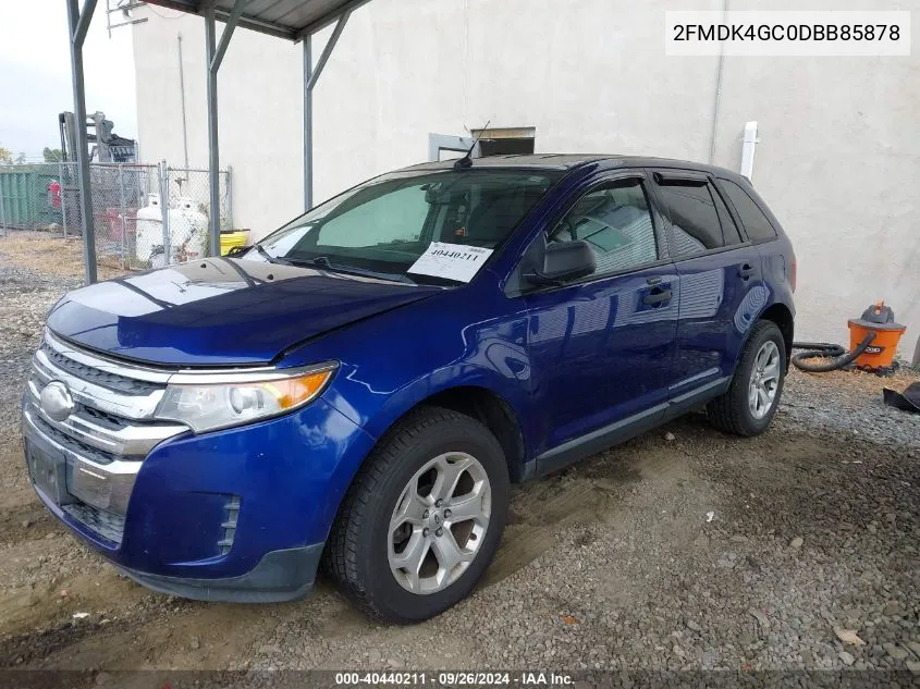 2013 Ford Edge Se VIN: 2FMDK4GC0DBB85878 Lot: 40440211