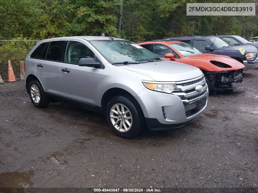 2013 Ford Edge Se VIN: 2FMDK3GC4DBC83919 Lot: 40443847