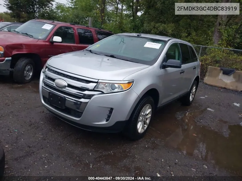 2013 Ford Edge Se VIN: 2FMDK3GC4DBC83919 Lot: 40443847