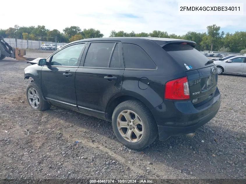 2013 Ford Edge Se VIN: 2FMDK4GCXDBE34011 Lot: 40457374