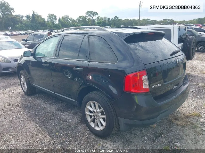 2013 Ford Edge Se VIN: 2FMDK3GC8DBB04863 Lot: 40477172