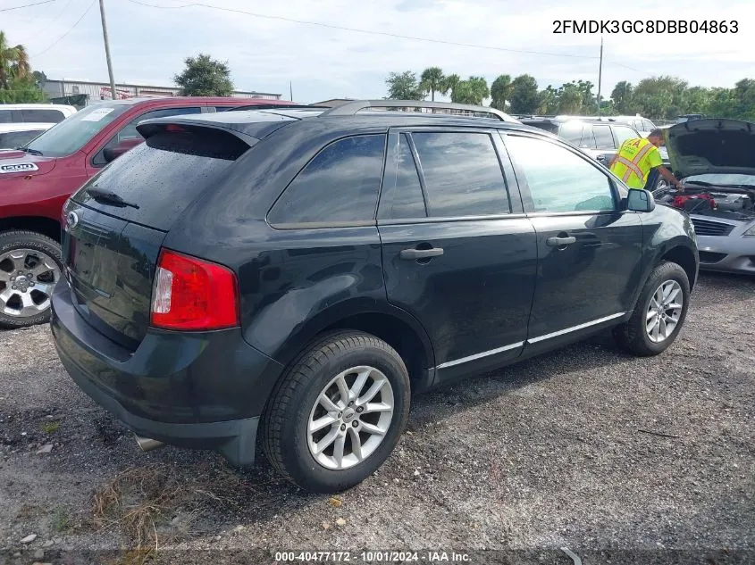 2013 Ford Edge Se VIN: 2FMDK3GC8DBB04863 Lot: 40477172