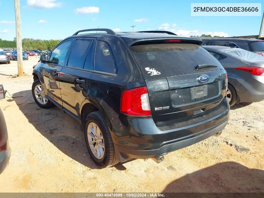 2013 Ford Edge Se VIN: 2FMDK3GC4DBE36606 Lot: 40478099