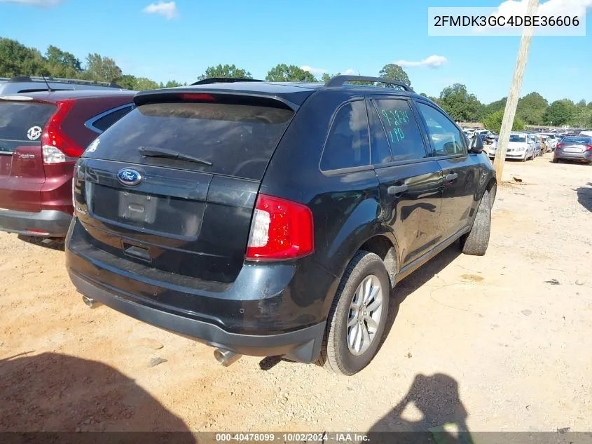 2013 Ford Edge Se VIN: 2FMDK3GC4DBE36606 Lot: 40478099