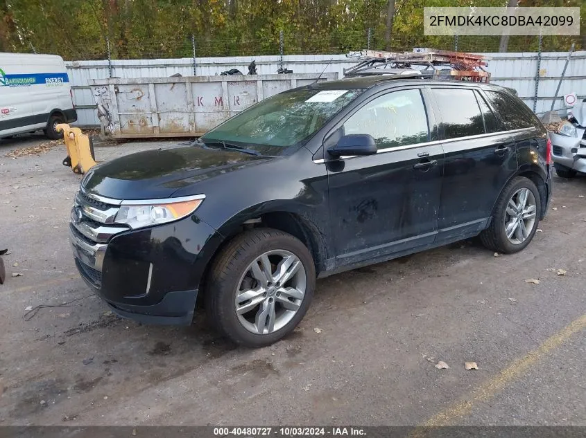 2013 Ford Edge Limited VIN: 2FMDK4KC8DBA42099 Lot: 40480727