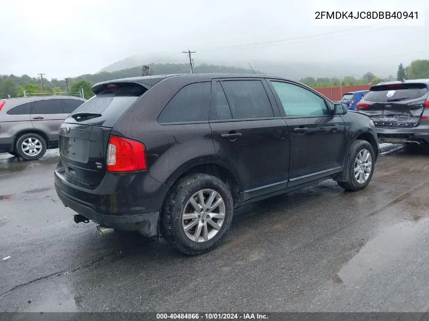 2013 Ford Edge Sel VIN: 2FMDK4JC8DBB40941 Lot: 40484866