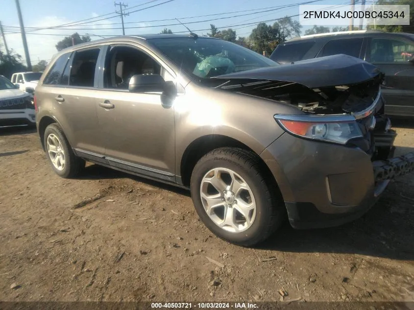 2013 Ford Edge Sel VIN: 2FMDK4JC0DBC45344 Lot: 40503721