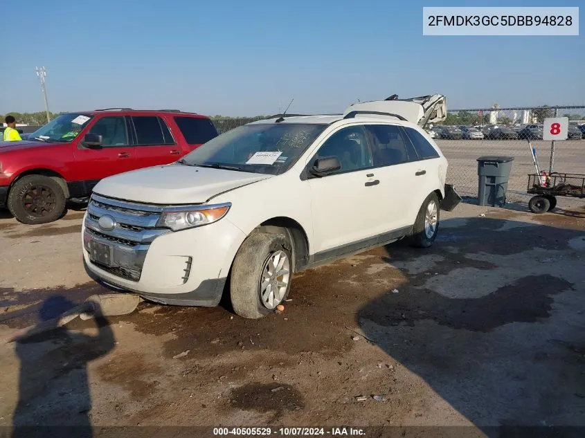 2013 Ford Edge Se VIN: 2FMDK3GC5DBB94828 Lot: 40505529