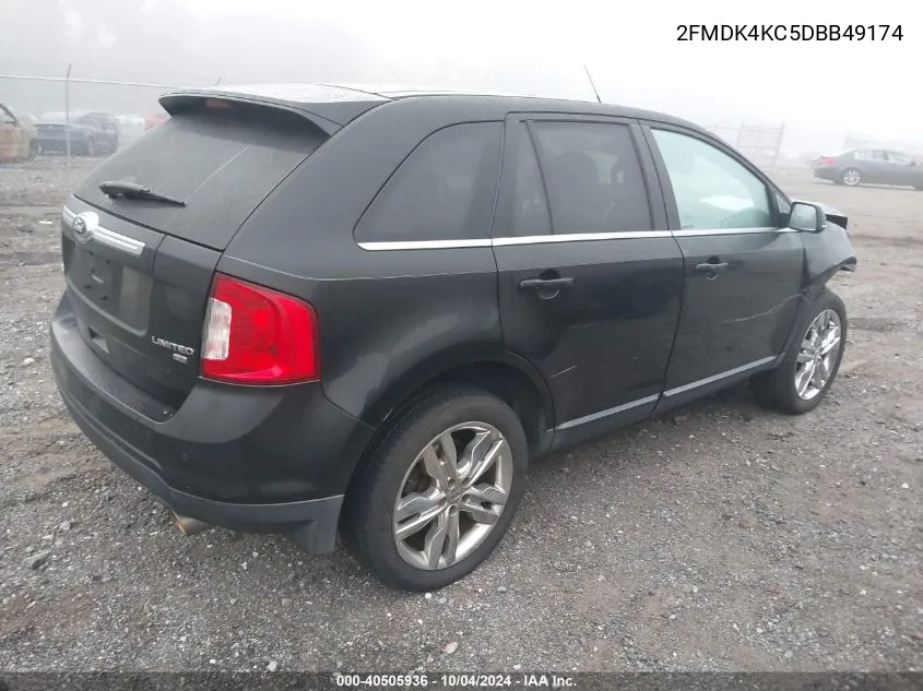 2013 Ford Edge Limited VIN: 2FMDK4KC5DBB49174 Lot: 40505936