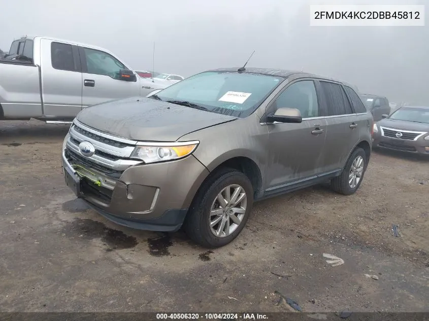 2013 Ford Edge Limited VIN: 2FMDK4KC2DBB45812 Lot: 40506320