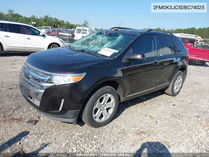 2013 Ford Edge Sel VIN: 2FMDK3JC5DBC74025 Lot: 40534561