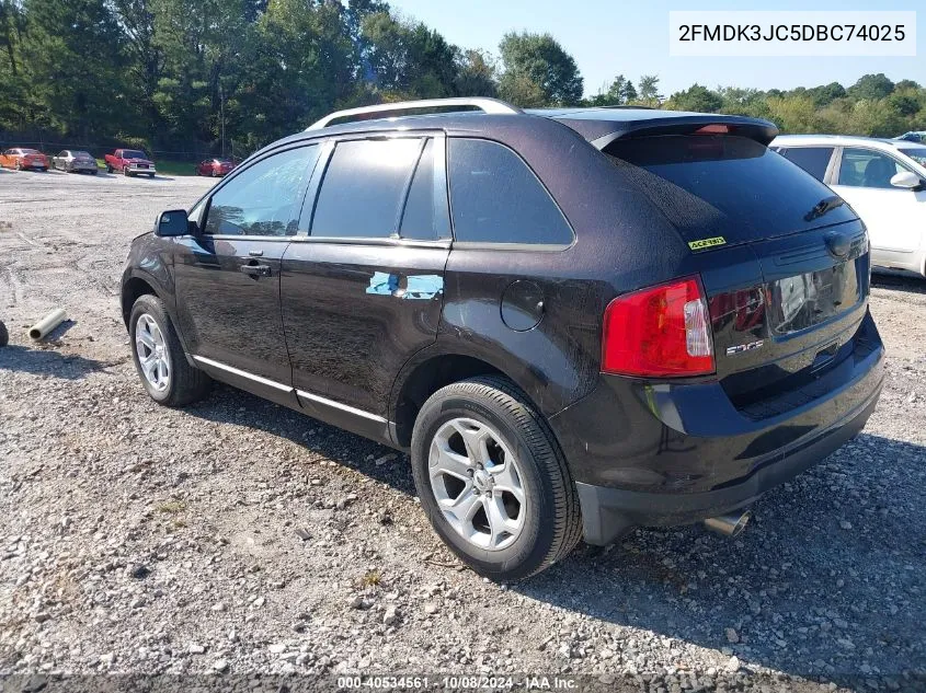 2013 Ford Edge Sel VIN: 2FMDK3JC5DBC74025 Lot: 40534561