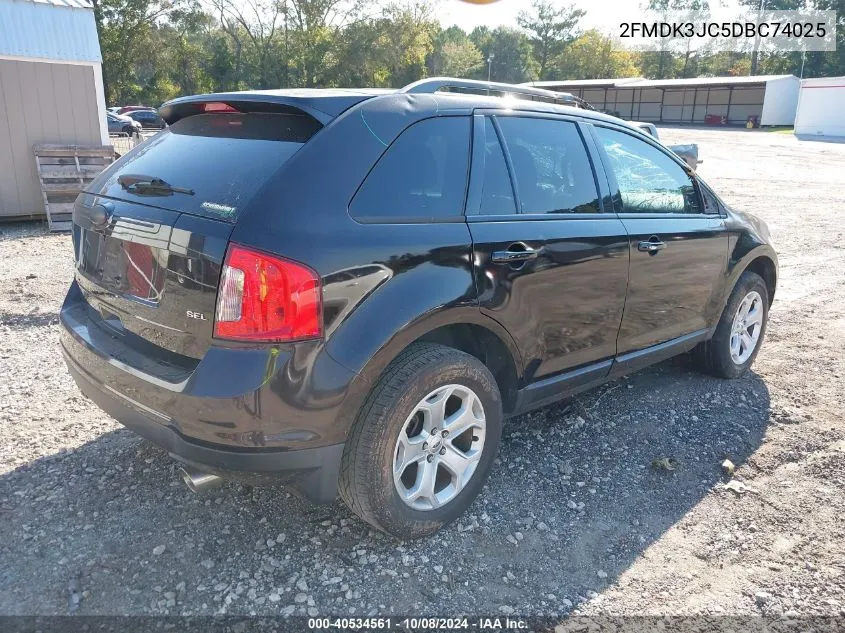 2013 Ford Edge Sel VIN: 2FMDK3JC5DBC74025 Lot: 40534561