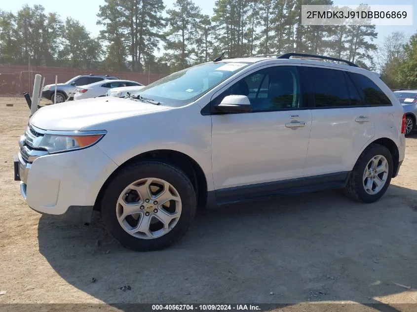 2013 Ford Edge Sel VIN: 2FMDK3J91DBB06869 Lot: 40562704