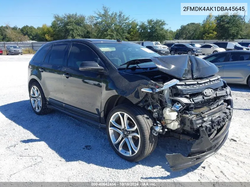 2013 Ford Edge Sport VIN: 2FMDK4AK1DBA45645 Lot: 40642454