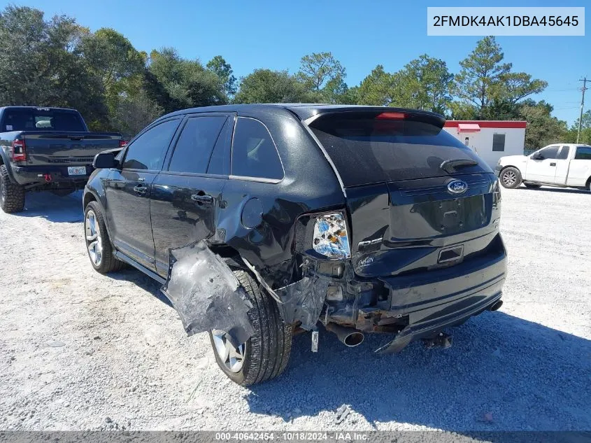 2013 Ford Edge Sport VIN: 2FMDK4AK1DBA45645 Lot: 40642454