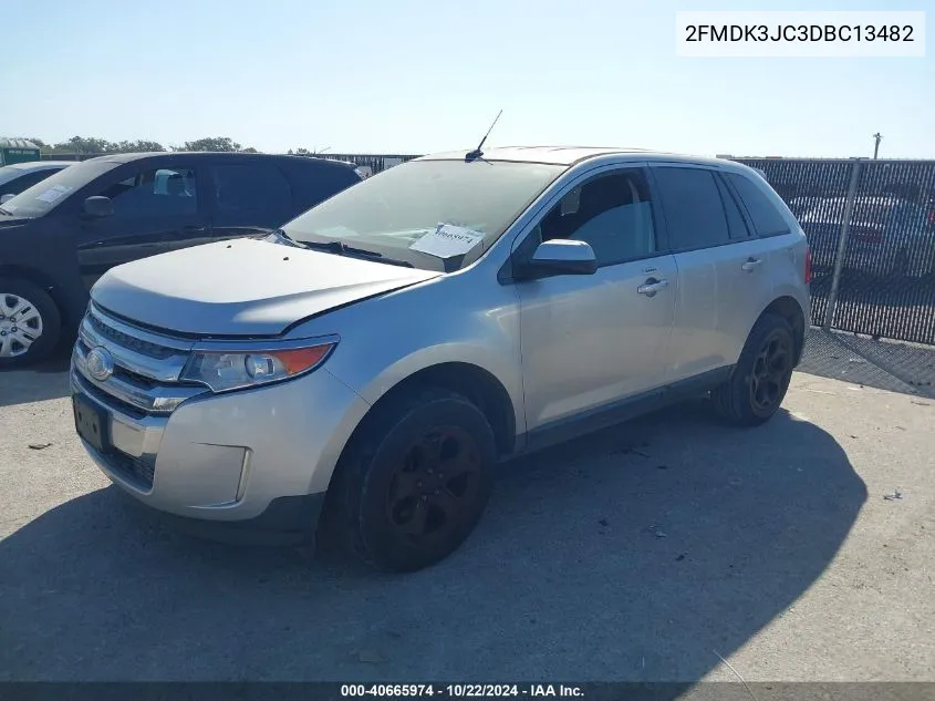 2013 Ford Edge Sel VIN: 2FMDK3JC3DBC13482 Lot: 40665974