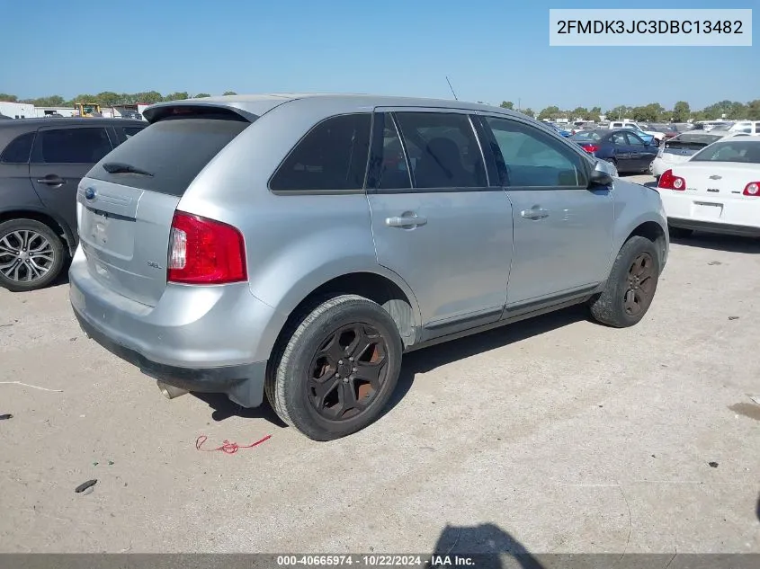 2013 Ford Edge Sel VIN: 2FMDK3JC3DBC13482 Lot: 40665974