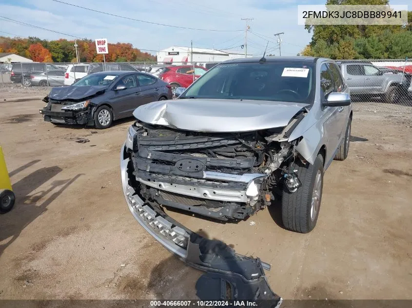 2013 Ford Edge Sel VIN: 2FMDK3JC8DBB89941 Lot: 40666007