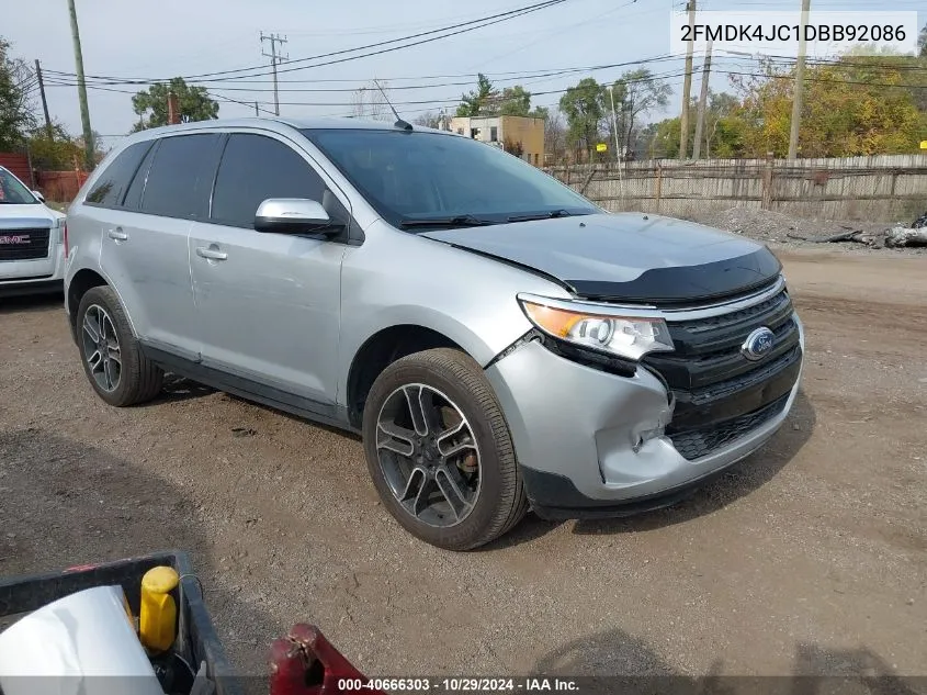 2013 Ford Edge Sel VIN: 2FMDK4JC1DBB92086 Lot: 40666303