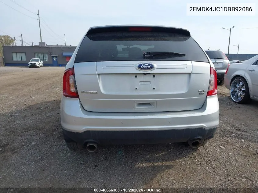 2013 Ford Edge Sel VIN: 2FMDK4JC1DBB92086 Lot: 40666303