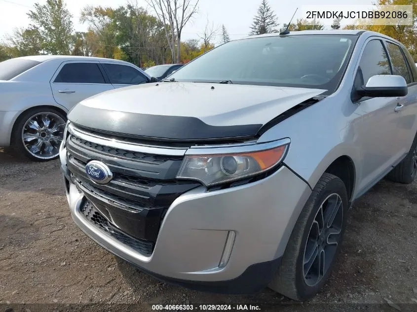 2013 Ford Edge Sel VIN: 2FMDK4JC1DBB92086 Lot: 40666303