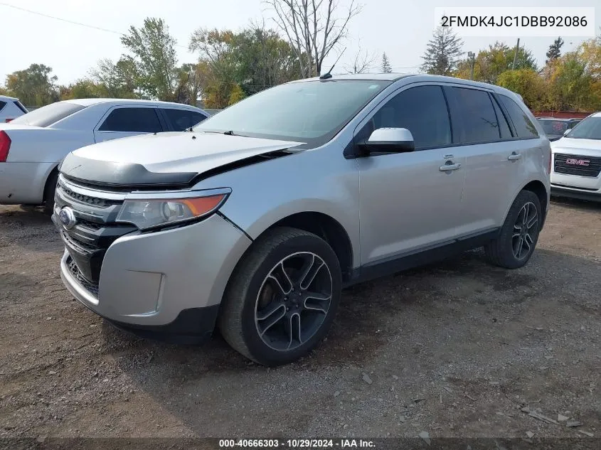 2013 Ford Edge Sel VIN: 2FMDK4JC1DBB92086 Lot: 40666303