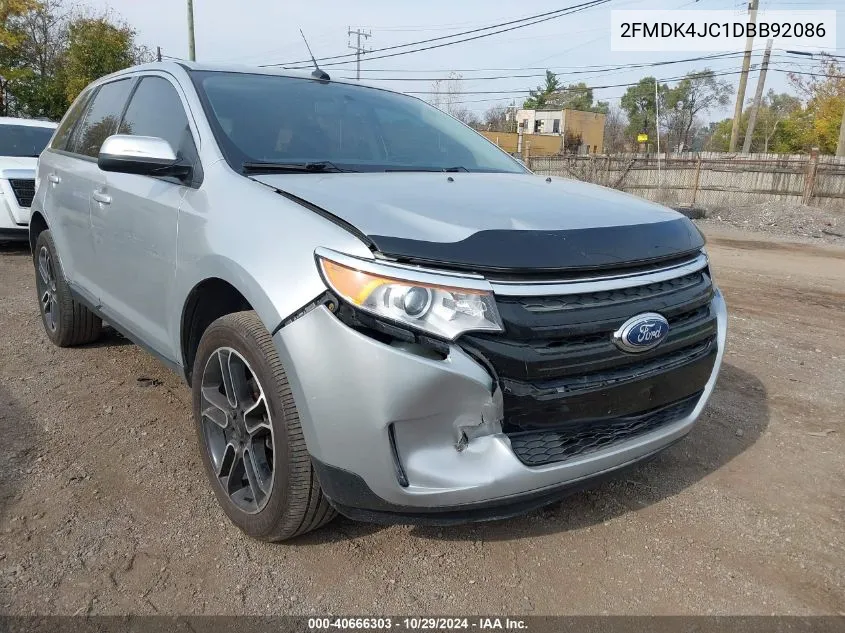 2013 Ford Edge Sel VIN: 2FMDK4JC1DBB92086 Lot: 40666303