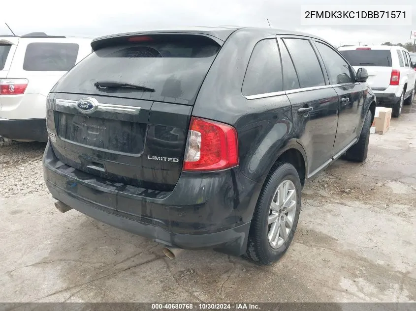 2013 Ford Edge Limited VIN: 2FMDK3KC1DBB71571 Lot: 40680768