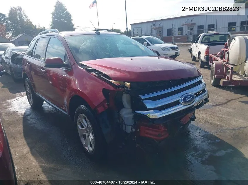 2013 Ford Edge Sel VIN: 2FMDK3JC2DBB28231 Lot: 40704407