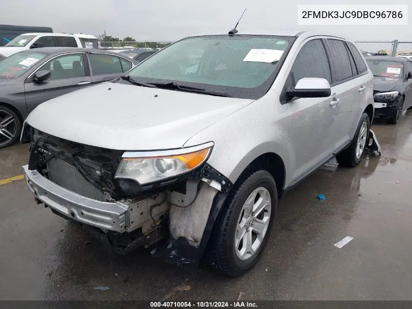 2013 Ford Edge Sel VIN: 2FMDK3JC9DBC96786 Lot: 40710054