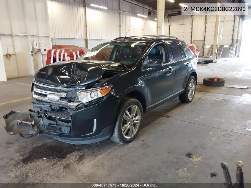 2013 Ford Edge Limited VIN: 2FMDK4KC2DBC22890 Lot: 40717573