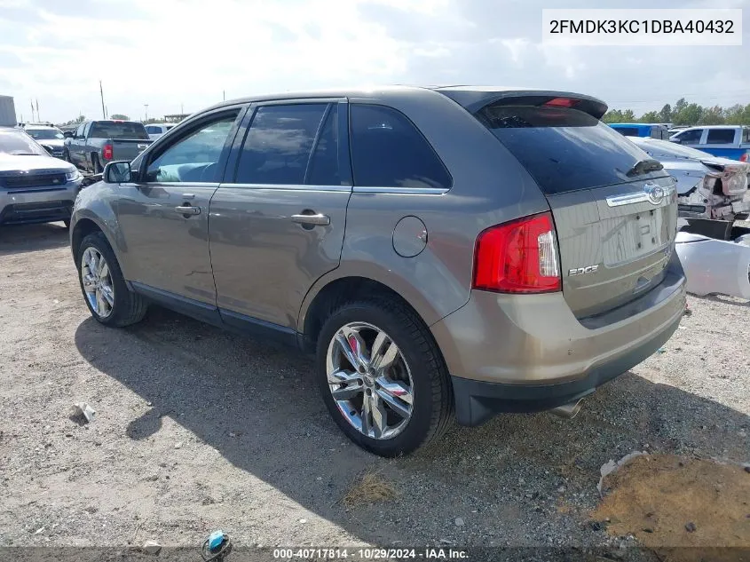 2013 Ford Edge Limited VIN: 2FMDK3KC1DBA40432 Lot: 40717814