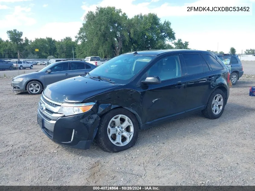 2013 Ford Edge Sel VIN: 2FMDK4JCXDBC53452 Lot: 40724964