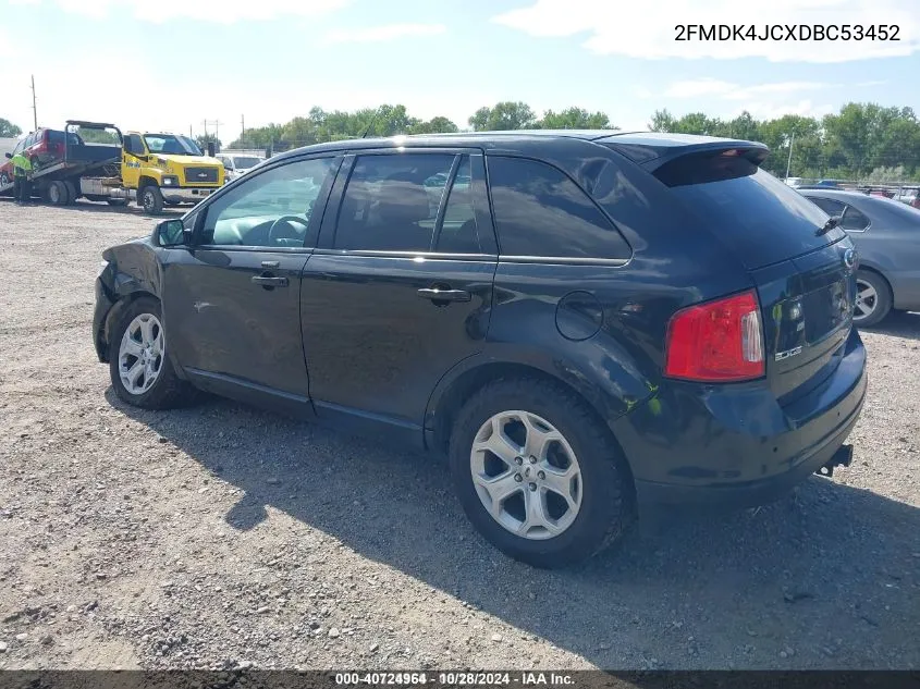 2013 Ford Edge Sel VIN: 2FMDK4JCXDBC53452 Lot: 40724964