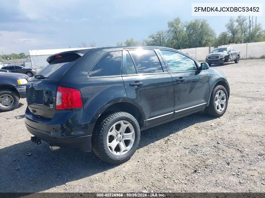 2013 Ford Edge Sel VIN: 2FMDK4JCXDBC53452 Lot: 40724964