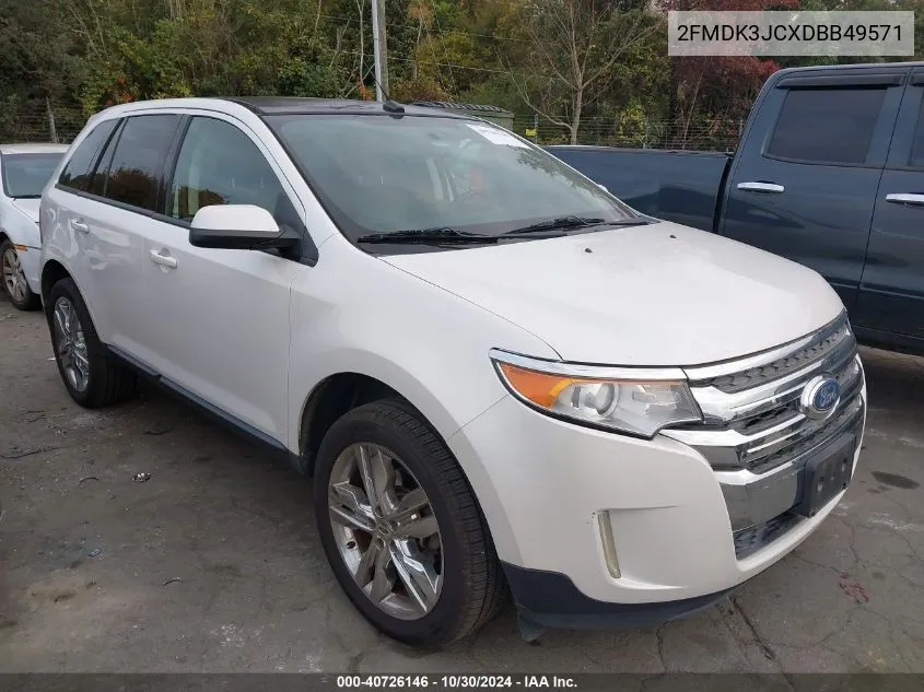 2013 Ford Edge Sel VIN: 2FMDK3JCXDBB49571 Lot: 40726146