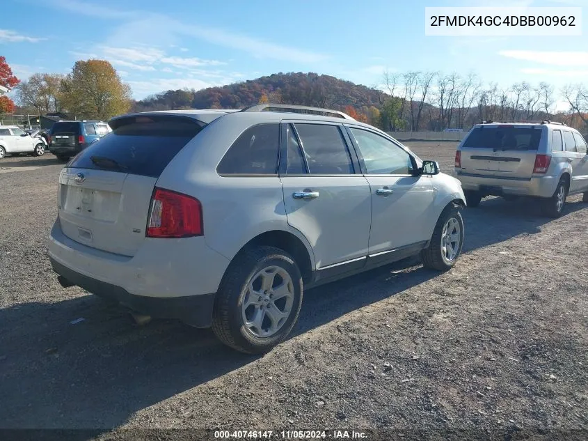 2013 Ford Edge Se VIN: 2FMDK4GC4DBB00962 Lot: 40746147