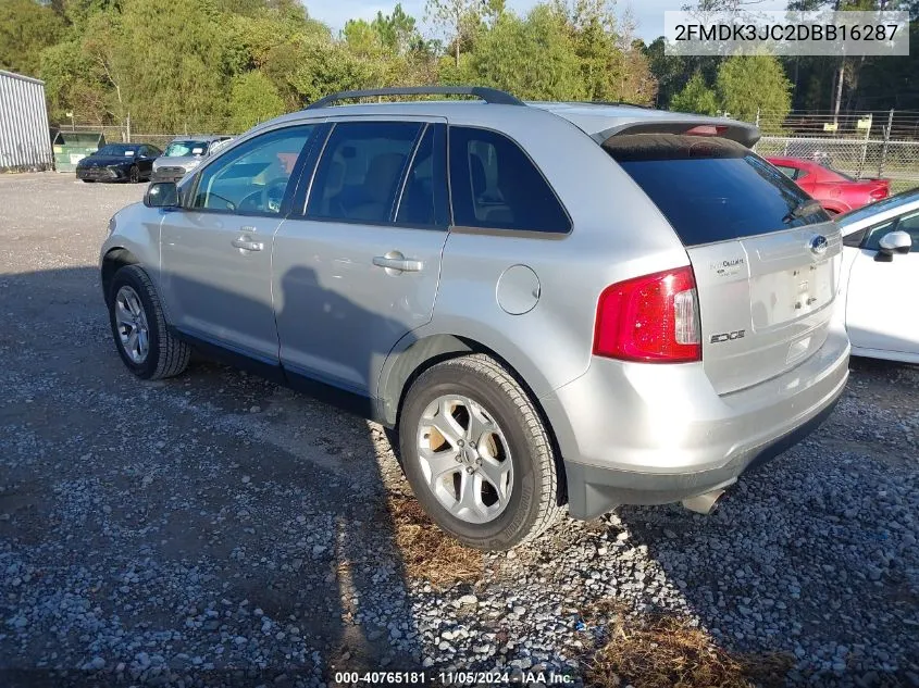 2013 Ford Edge Sel VIN: 2FMDK3JC2DBB16287 Lot: 40765181