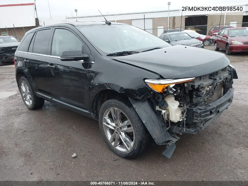 2013 Ford Edge Limited VIN: 2FMDK3KC4DBB98540 Lot: 40766071